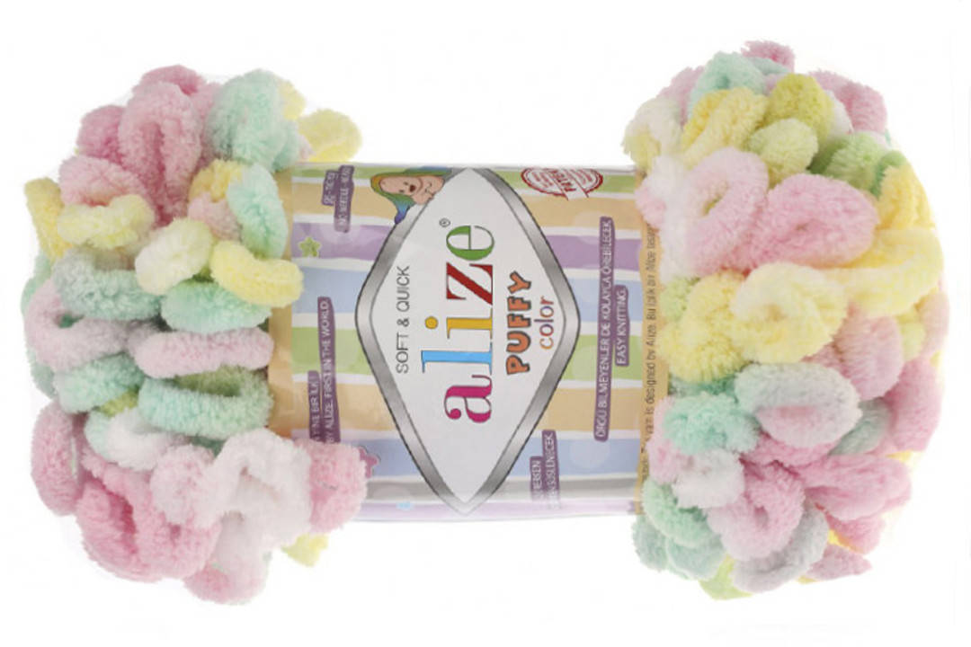 

Alize Puffy Color, №5862, Секционное крашение