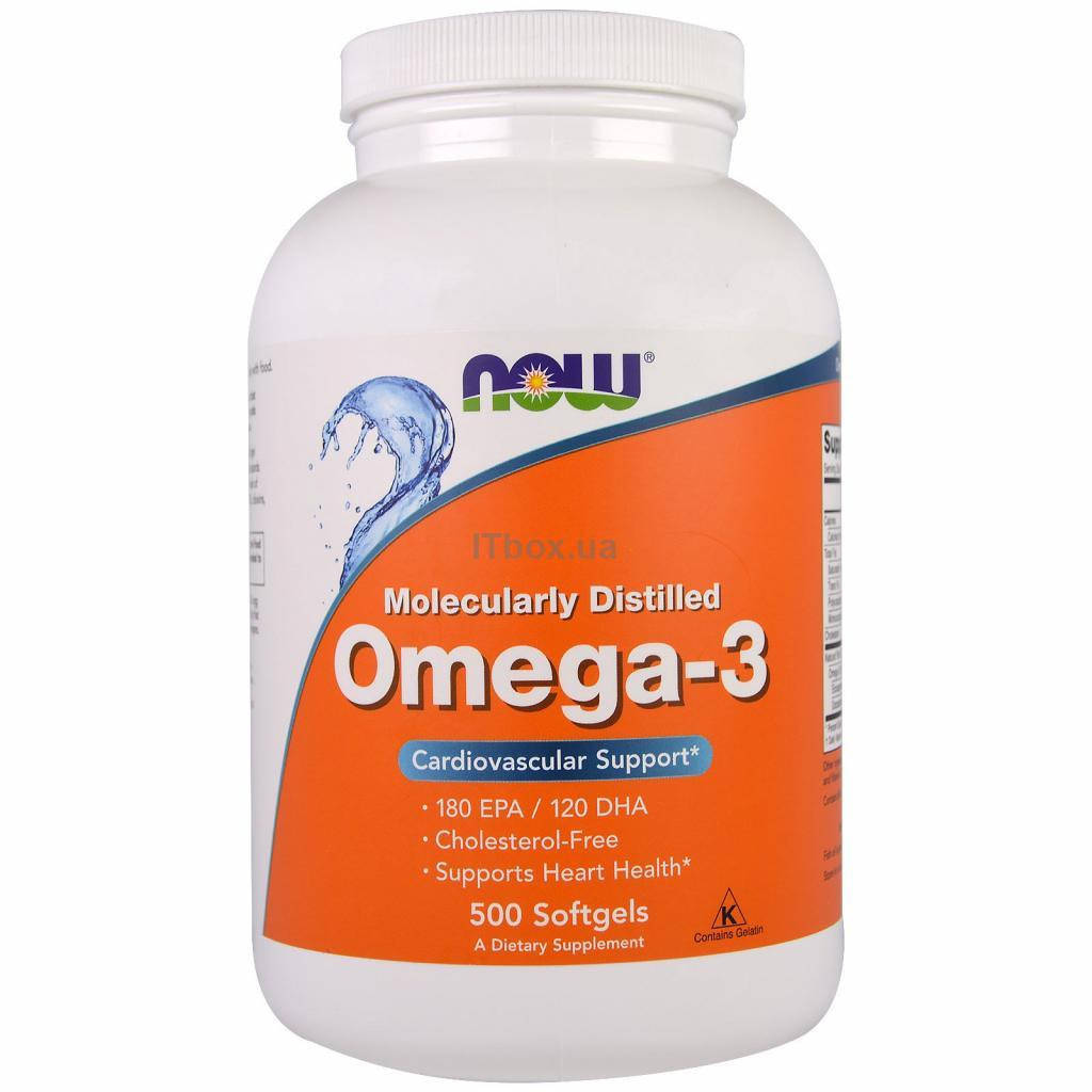 

Рыбий жир Now Foods Omega-3 Fish Oil 1000мг 500 капс