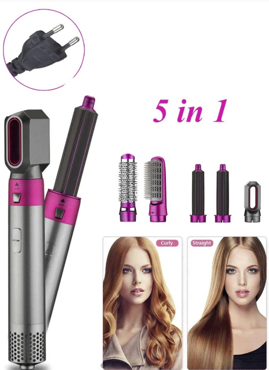 

Стайлер 5в1 Hot Air Styler для різних типів волосся з функціями надання об'єму, випрямлення XO сіра