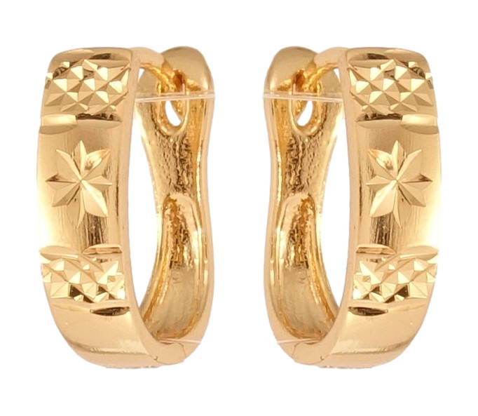 

Серьги Xuping Позолота 18K "Декоративный орнамент насечками"