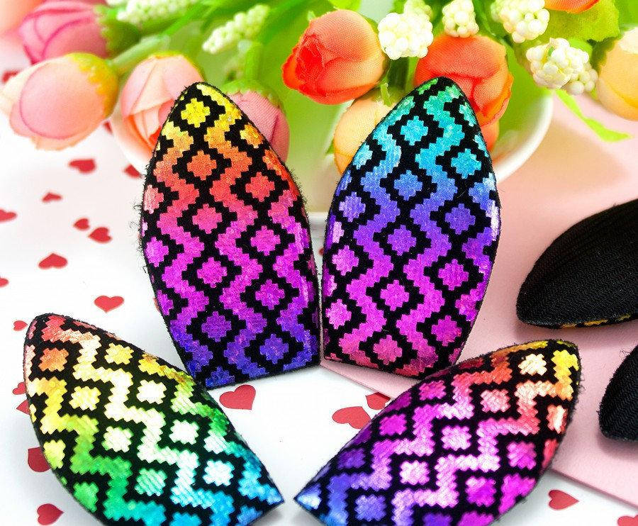 

Ушки из ткани с мягким наполнителем 55х33мм (поштучно!) Цвет на фото