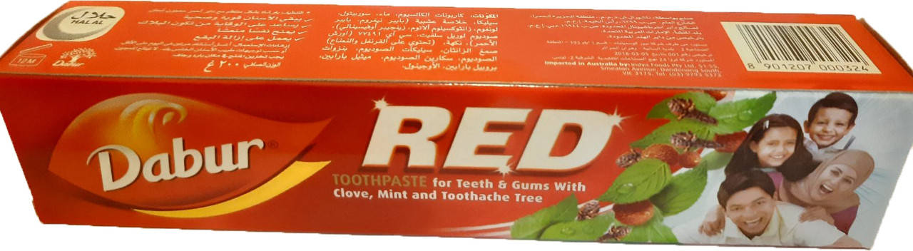 

RED TOOTHPASTE (200G) DABUR, ЗУБНАЯ ПАСТА РЕД, 200Г ДАБУР