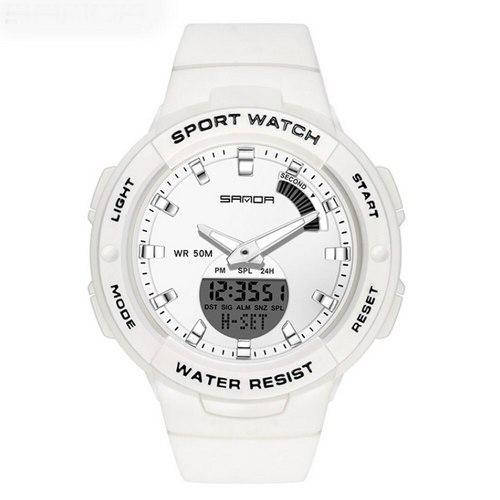 

Часы Sanda 6005 White-Silver, Спортивные, Женские-Мужские, Каучуковый ремешок