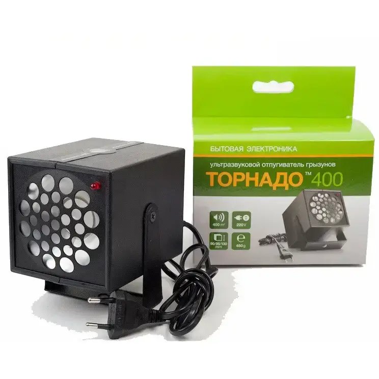 

Ультразвуковой отпугиватель крыс, мышей ТОРНАДО-400