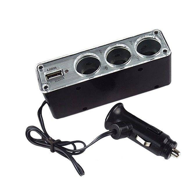 

Тройник в прикуриватель авто + USB.