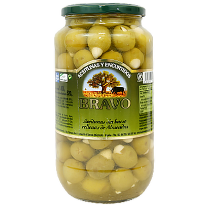 

Оливки Браво з мигдалем Bravo de almedra 1000/520g 6шт/ящ (Код : 00-00012316)
