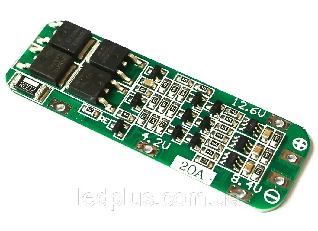 

BMS контроллер 3S 20A для Li-Ion аккумуляторов XR-121, 4х20х59 мм