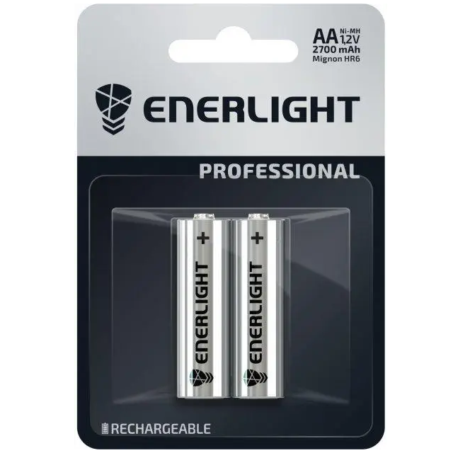 

Аккумуляторы АА пальчиковые 2700mAh ENERLIGHT professional HR6 Ni-Mh 1.2V 2bl