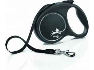 

Flexi "BLACK DESIGN" L поводок-рулетка ( 5м, до 50кг, лента ) черный