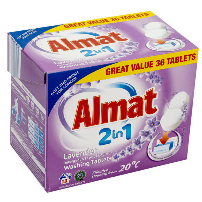 

Таблетки для стирки Almat 2 в 1 Lavander 36 шт