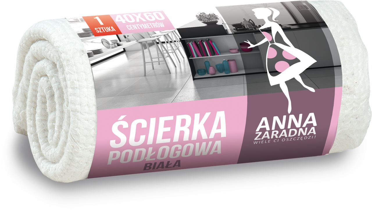 

Салфетка для мытья полов белая 40*60 Anna Zaradna, Белый
