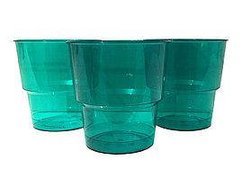 

Стаканы одноразовые зеленые из стеклопластика 200 мл 10 шт, Зелёный