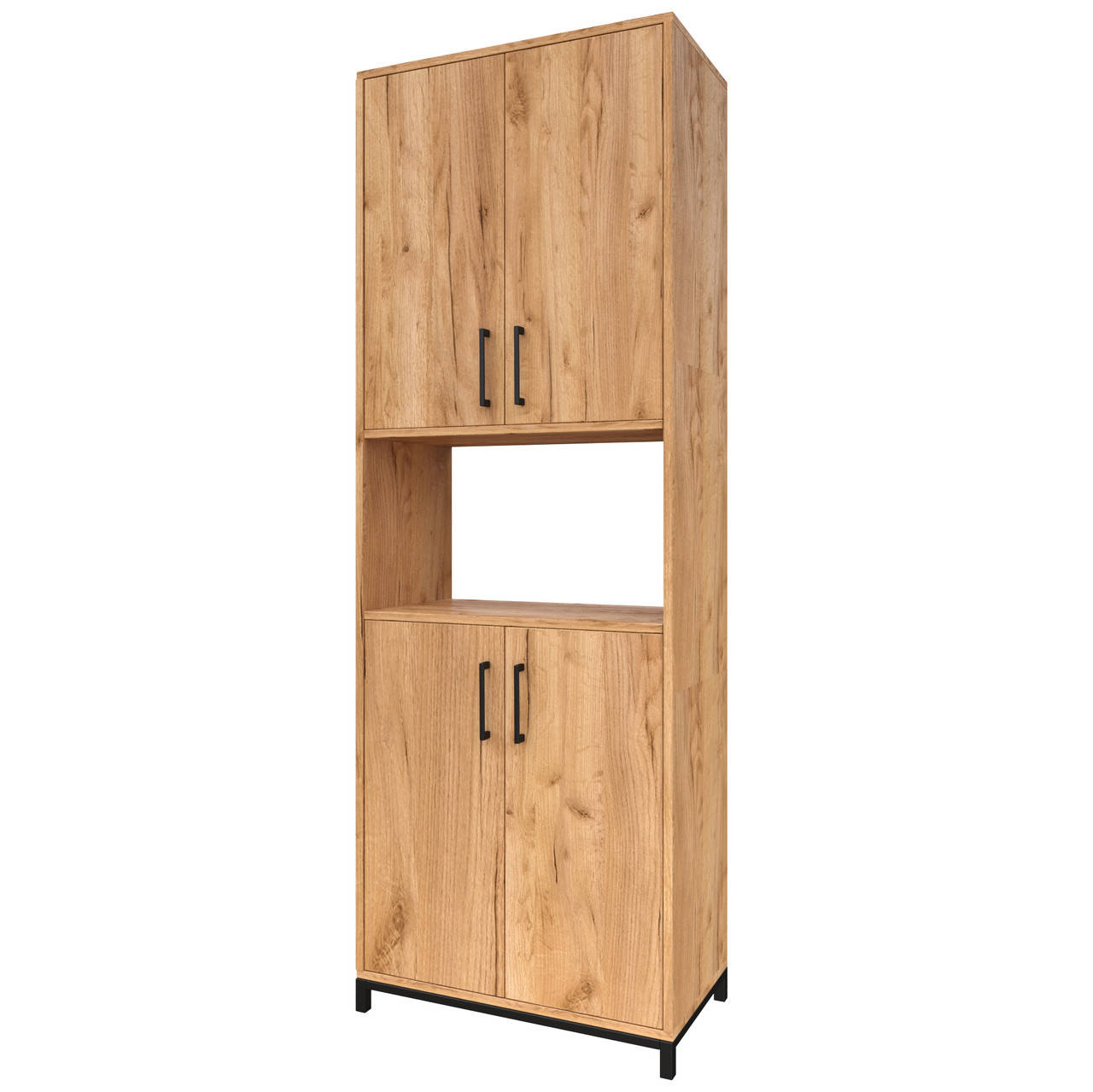 

Шкаф для документов закрытый с нишей Loft Details G-500-2b дуб крафт золотой