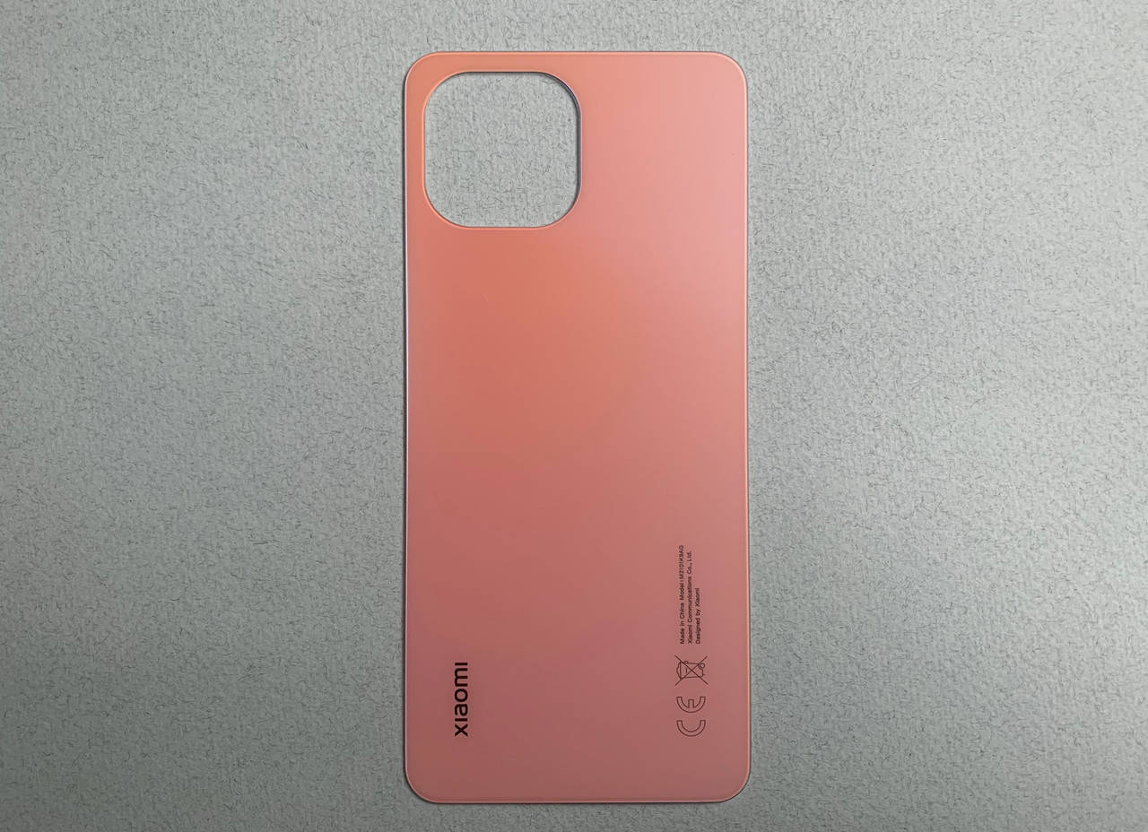

Задняя крышка на Xiaomi Mi 11 Lite Peach Pink розового цвета, стекло, Розовый