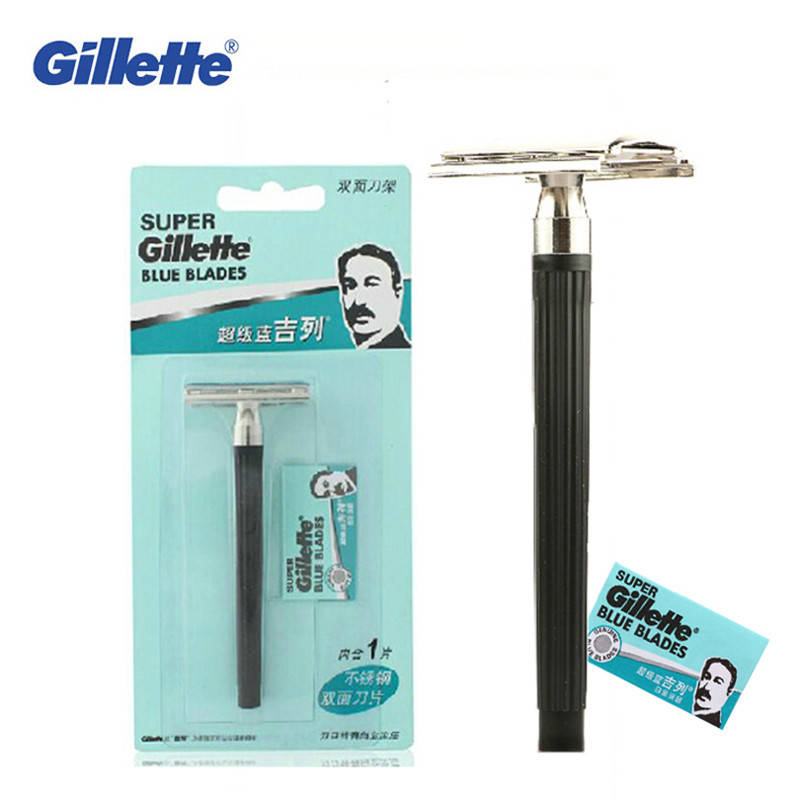 

Gillette Blue Blades cтанок для бритья классический Т-образный + лезвие ,бритва