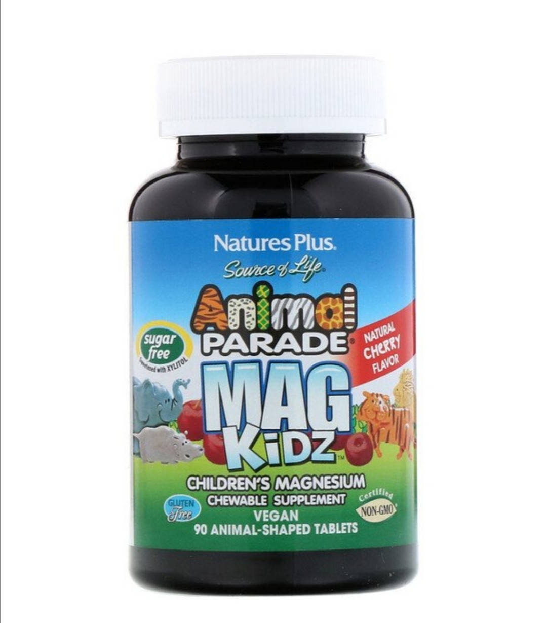

Детский магний Nature's Plus MagKidz Animal Parade 90 таблеток со вкусом вишни