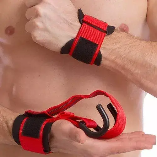 

Крюк-ремни атлетические TA-8019 No branding Черный (35429123)