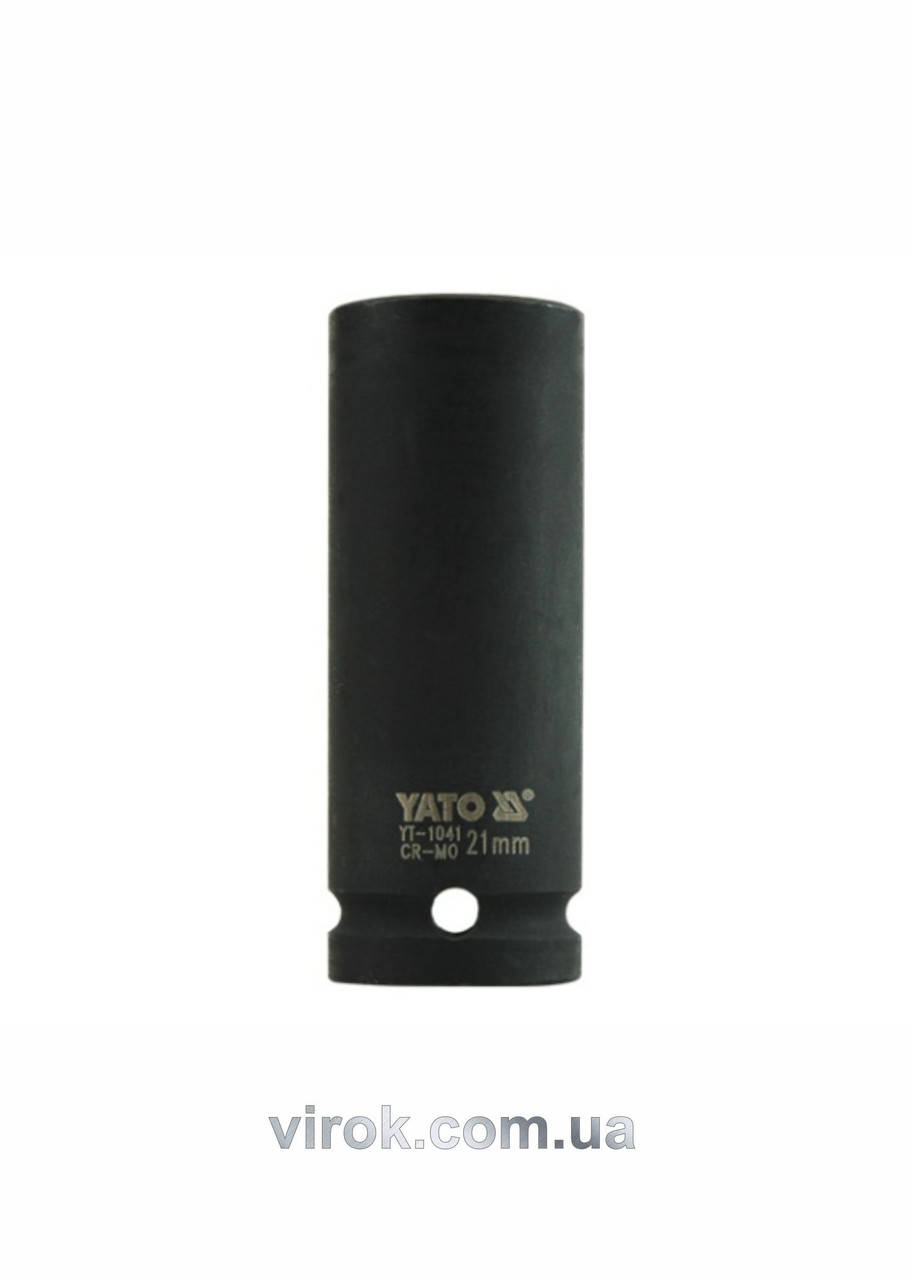 

Головка торцевая ударная шестигранная YATO 1/2" М21 х 78 мм YT-1041