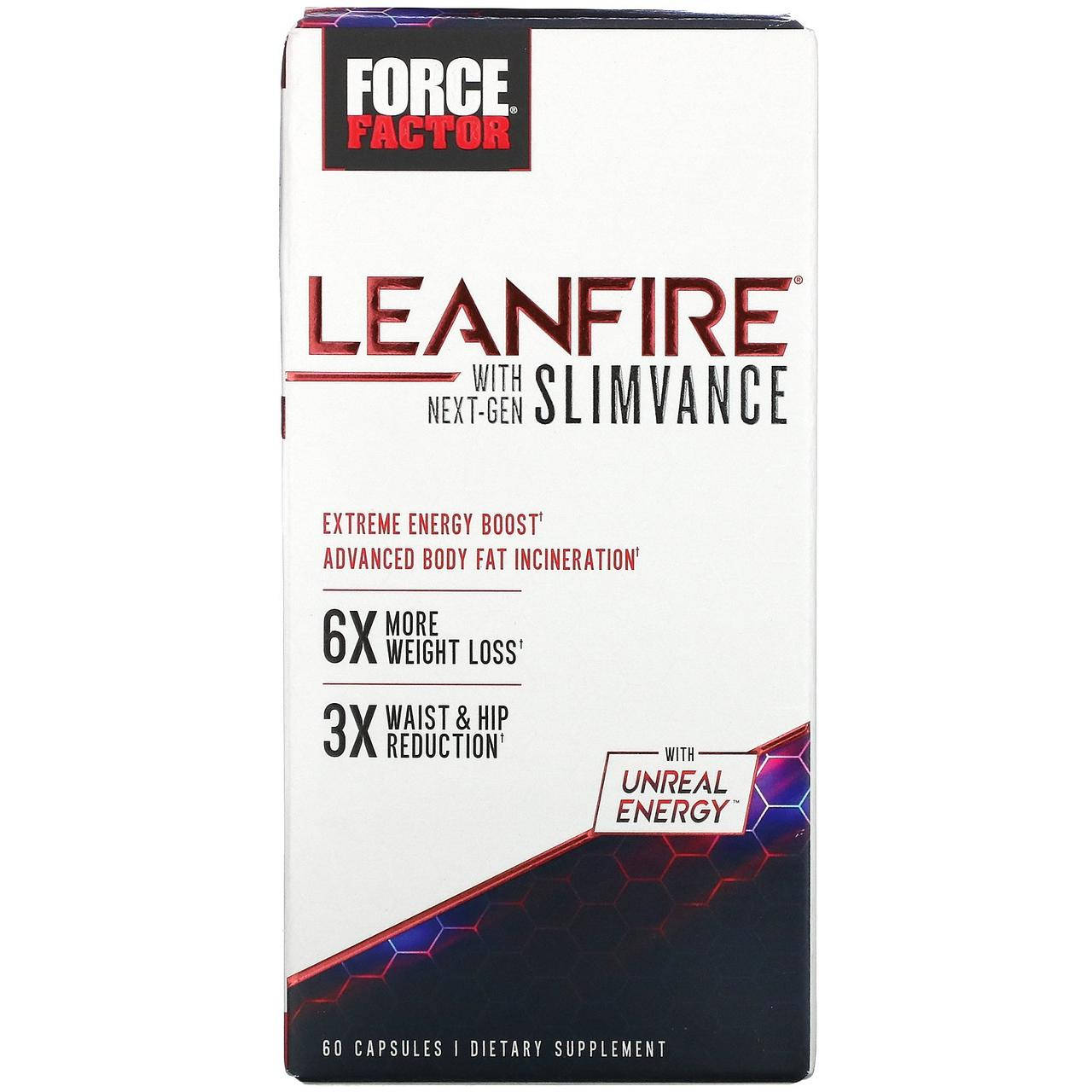 

Force Factor, LeanFire + Next-Gen SLIMVANCE, 60 капсул