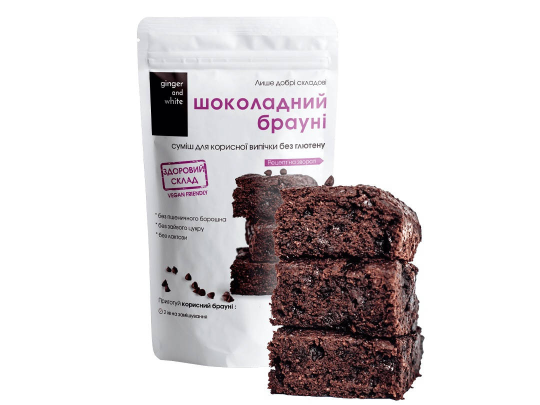 

Смесь для выпечки Шоколадный брауни тм «Ginger and White», 355г