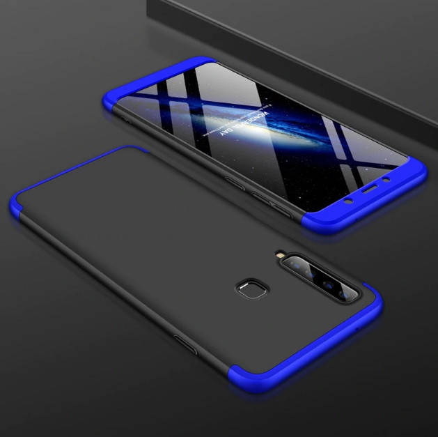

Чехол GKK для Samsung A9 2018 Бампер Черно-Синий
