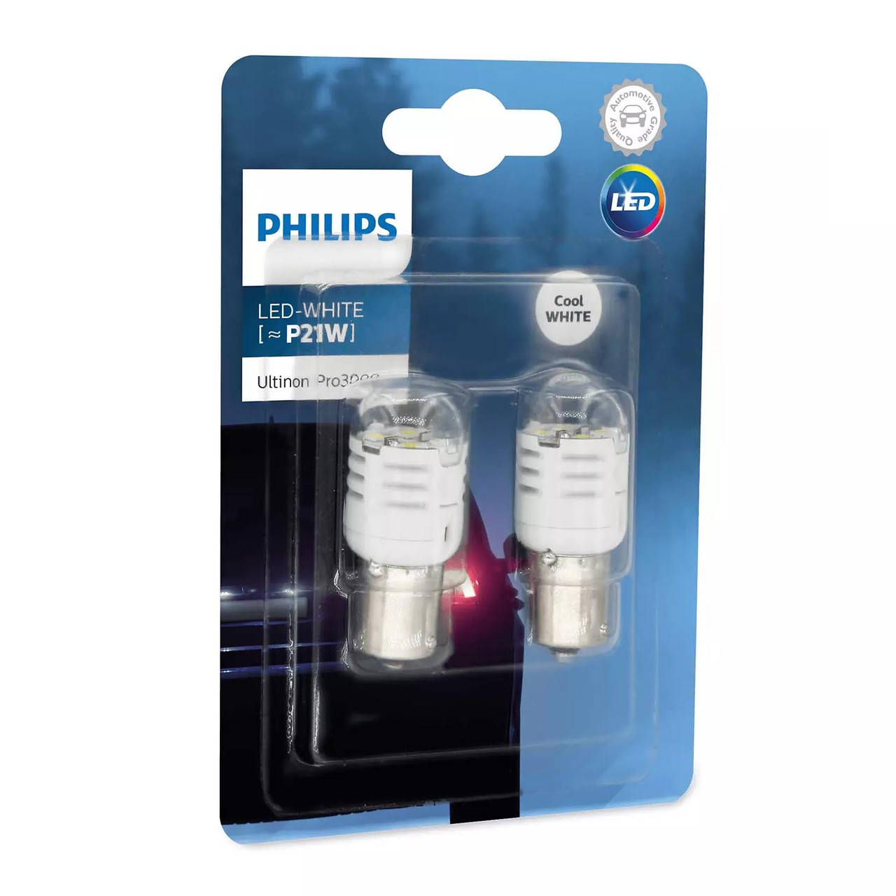 

Светодиод 12V цок.BA15s P21 LED Philips 11498U30CWB2 White Ultiton Pro3000 2шт