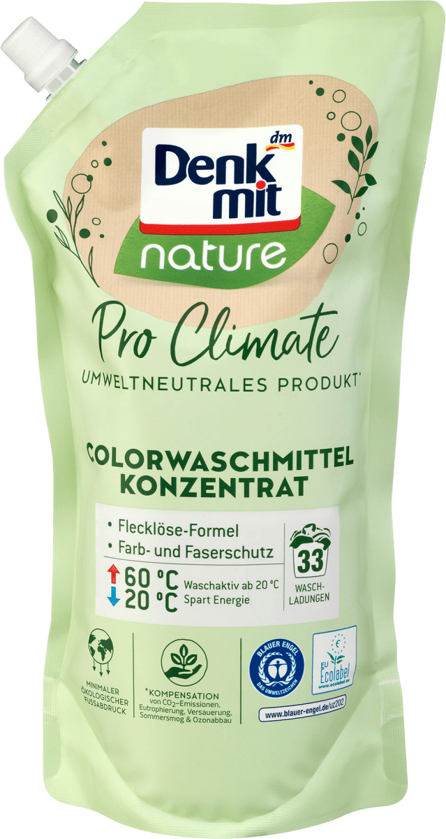 

Высококонцентрированный гель для стирки Denkmit Colorwaschmittel Nature Pro Climate Konzentrat, 1 L