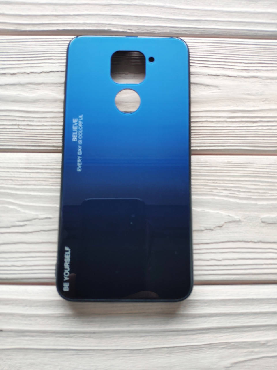 

Чехол Gradient для Xiaomi Redmi Note 9 (разные цвета) blue-black