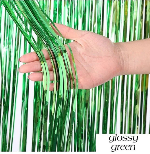 

Шторка занавес из фольги для фото зон зелёная 1х2 метра