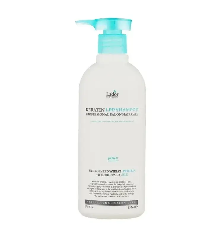 

Професійний кератиновий безсульфатний Шампунь Lador Keratin LPP Shampo 530 ml