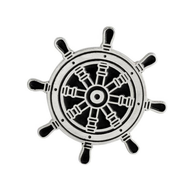

"Штурвал в серебре" значок (пин) металлический
