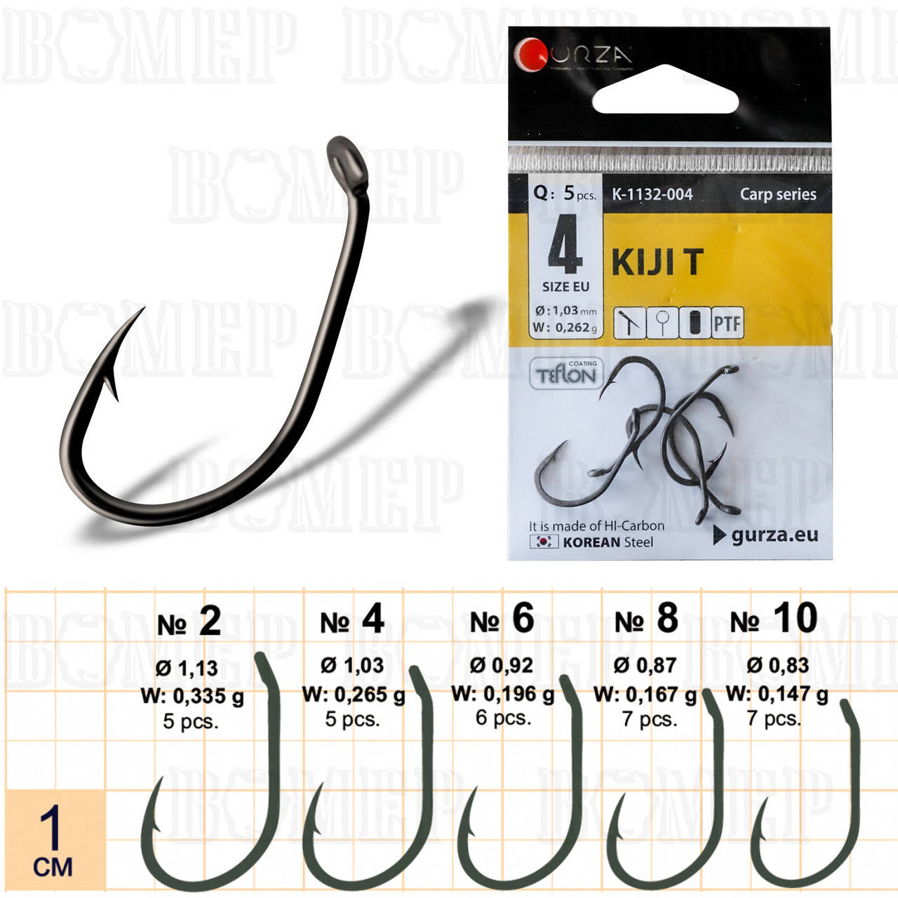 

Гачки GURZA KIJI T PTF #4 (10шт в уп)