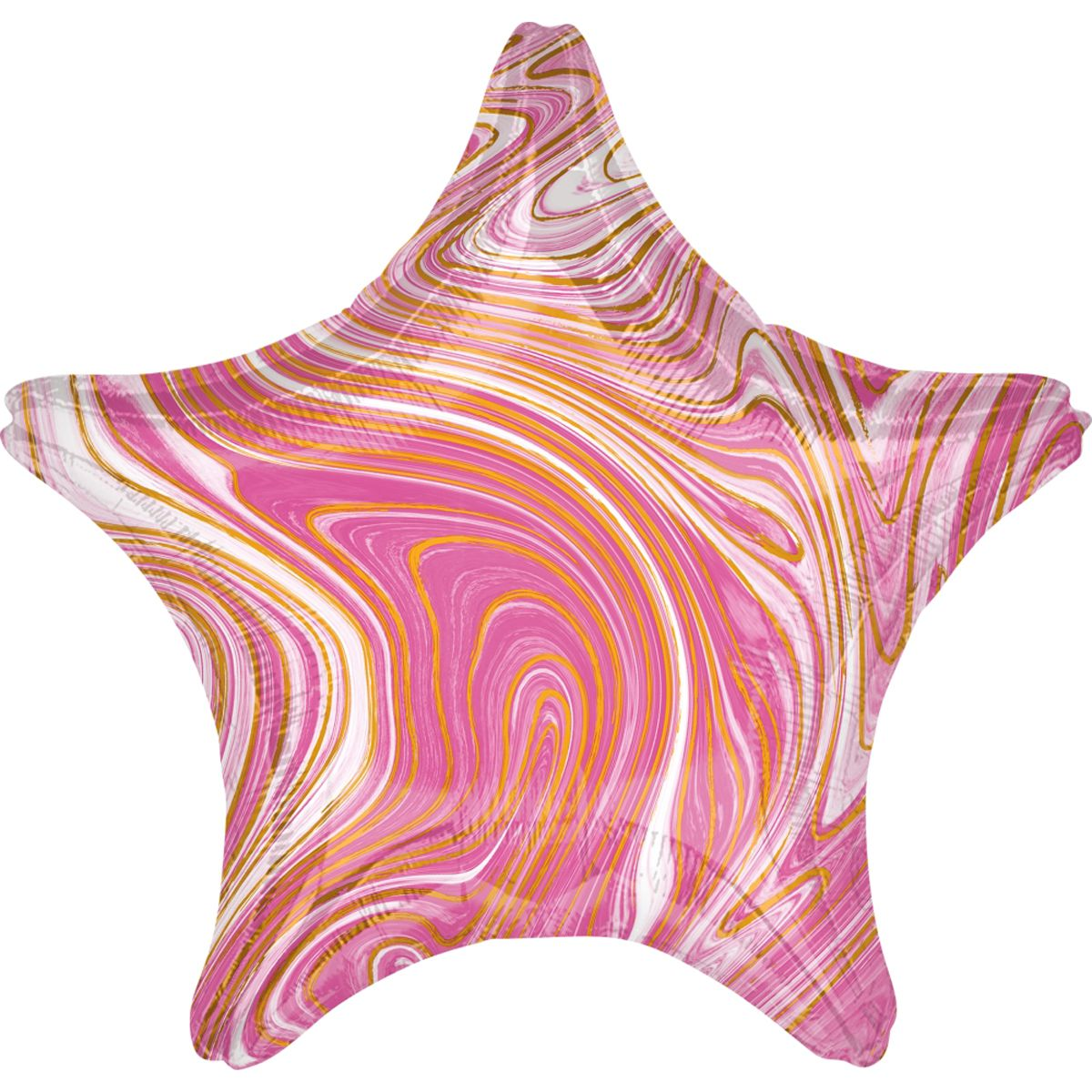 

Фольгированный шарик Anagram 18" (45 см) Звезда агат розовый pink marble