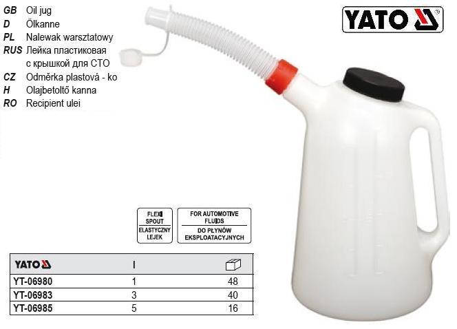 

Лейка с крышкою YATO Польша V=3 литра YT-06983