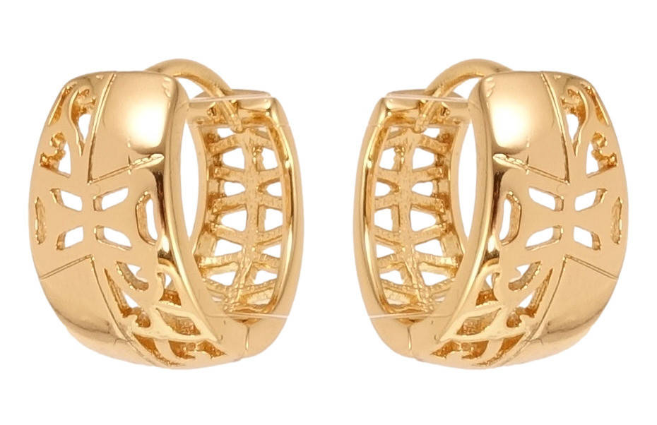 

Серьги Xuping Позолота 18K колечки "Декоративный резной орнамент"