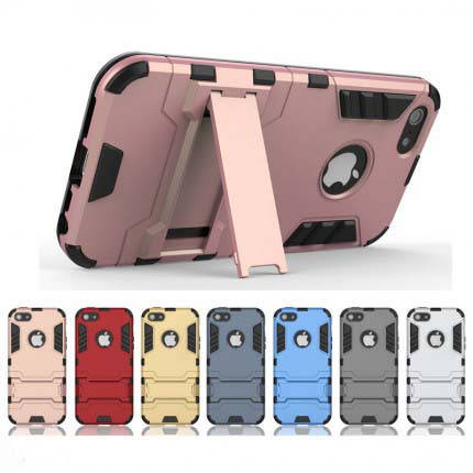 

PC + TPU чехол Metal armor для Apple iPhone 7 / 8 (7 цветов) темно серый