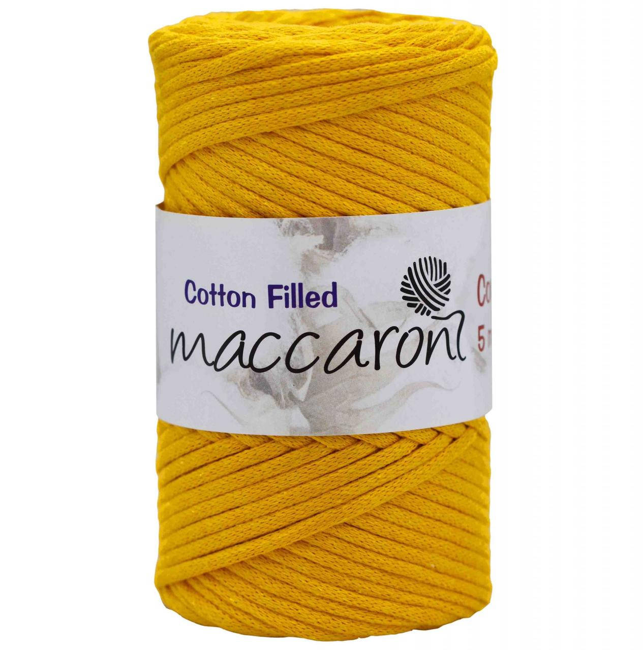 

Хлопковый шнур Cotton Filled Maccaroni с сердечником 5 mm ,желтый