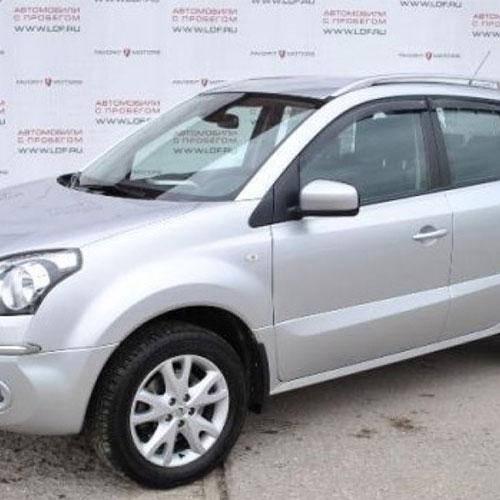

Дефлекторы окон ветровики Рено Колеос 1 Renault Koleos I 08-16 КТ (Накладные)