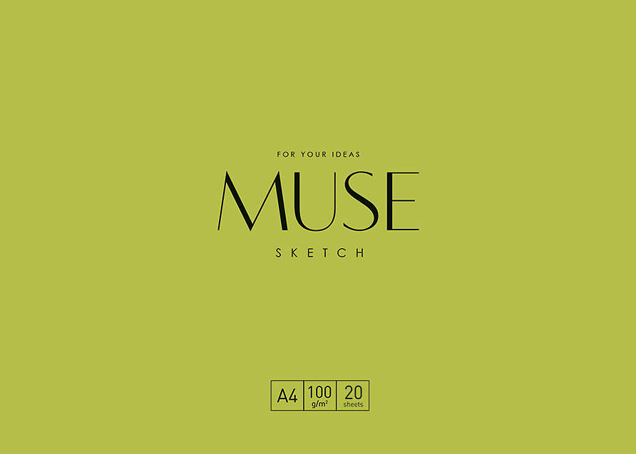 

Бумага для эскизов в папке А4 20 листов 100 г/м2 Muse Школярик, 214055