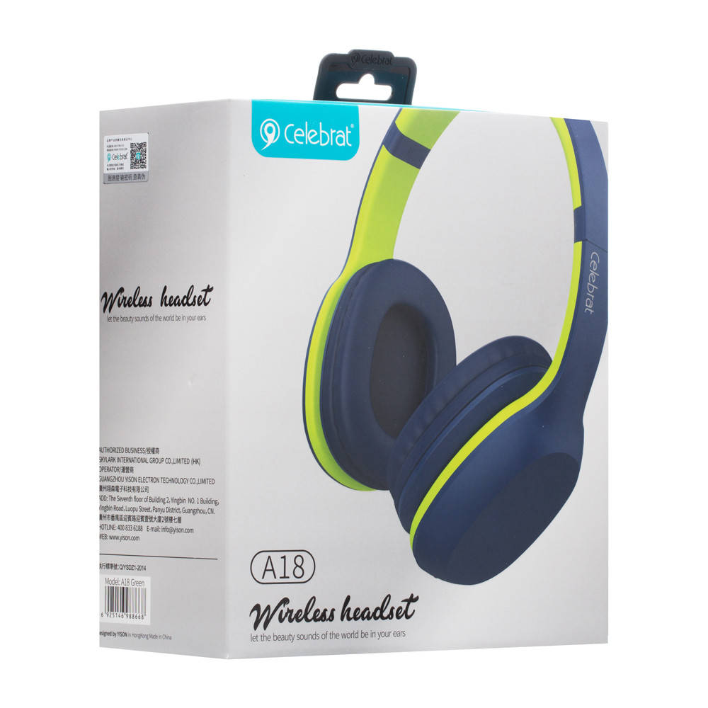 

Bluetooth Наушники Celebrat A18, Синий
