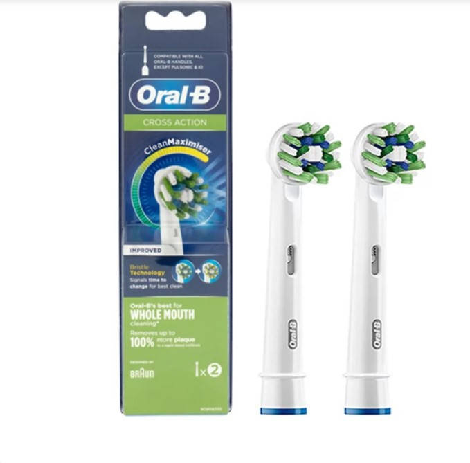 

Насадки Oral-B Cross Action EB50 (2 шт.) для электрической зубной щетки