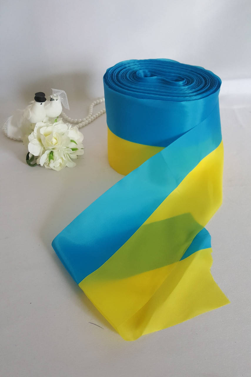 

Лента флаг Украины 9.6см шелк