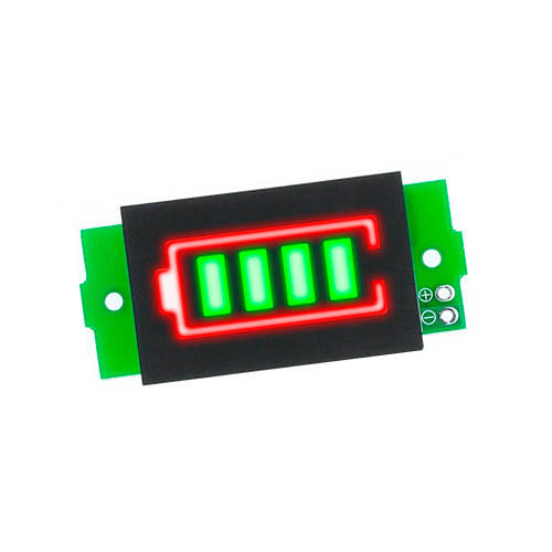 

Модуль LED индикации 1S-8S уровня заряда Li-ion аккумуляторов, зеленый