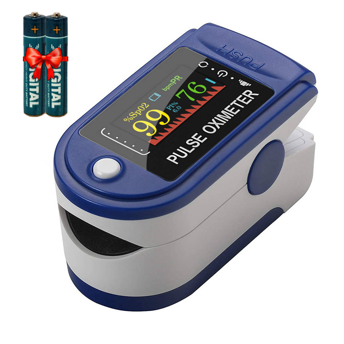 

Пульсоксиметр Optima CMS50N Blue + батарейки в комплекте, Синий