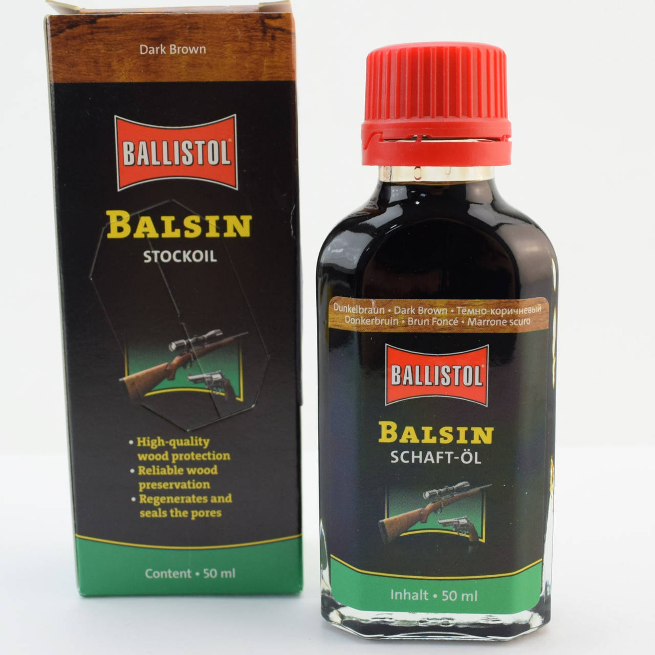 

Масло Clever Ballistol Balsin Schaftol 50мл. для ухода за деревом, темно-коричневый