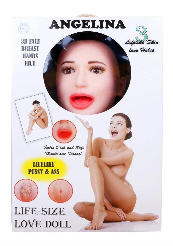 

Надувная кукла " ANGELINA 3D " с вставкой из киберкожи и вибростимуляцией. BS5900001