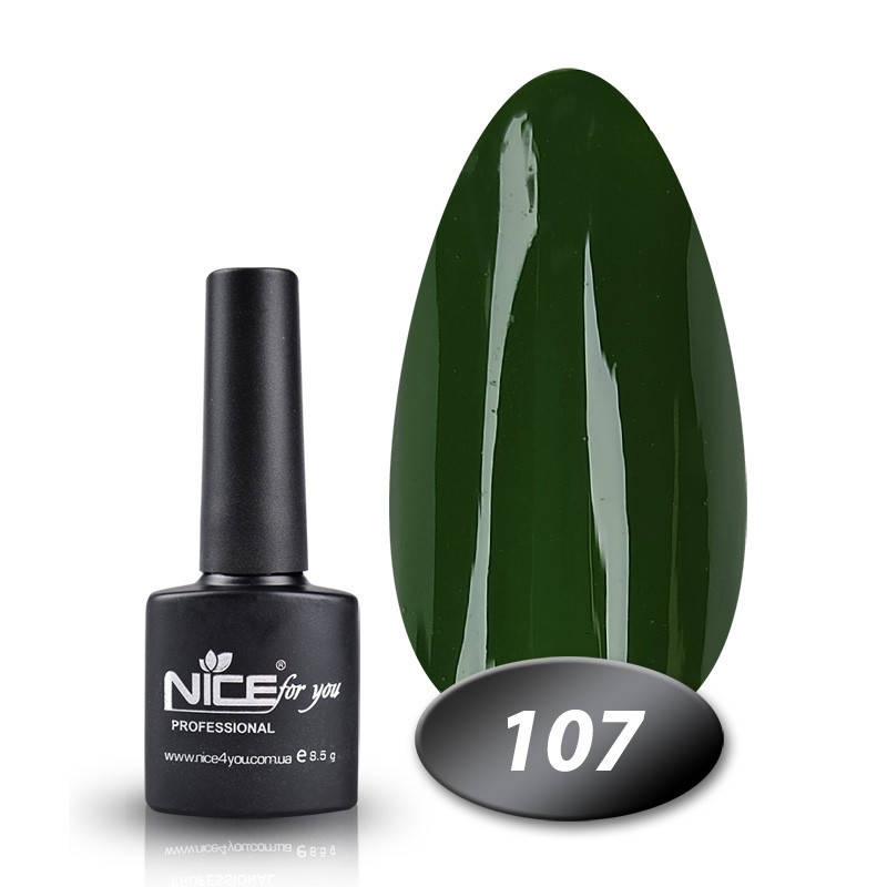 

Гель лак Nice for you 107 яркая зелень 8,5 мл