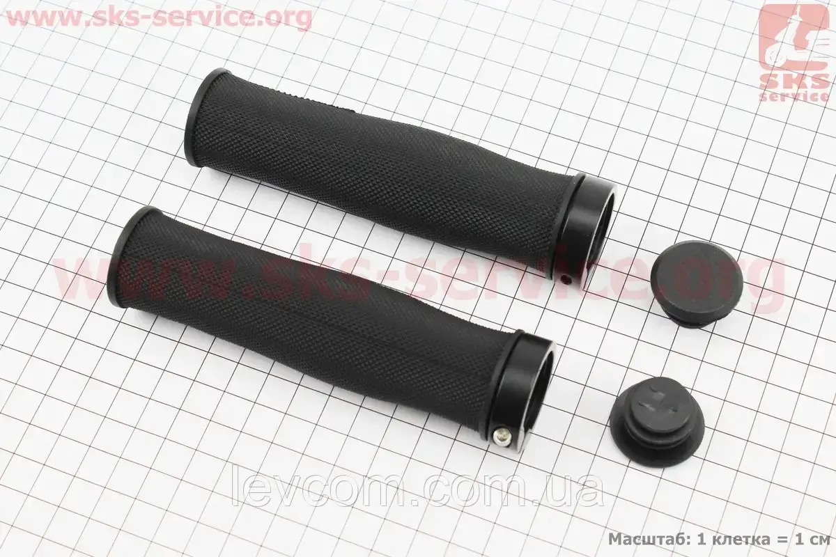

Ручки руля 130мм с зажимом Lock-On, черные TPE-187A