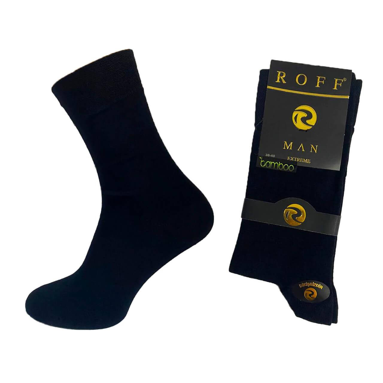 

Носки мужские бамбуковые Roff Турция стильные высокие носочки для мужчин модал бамбук черные Арт. 60000-14109 41-44