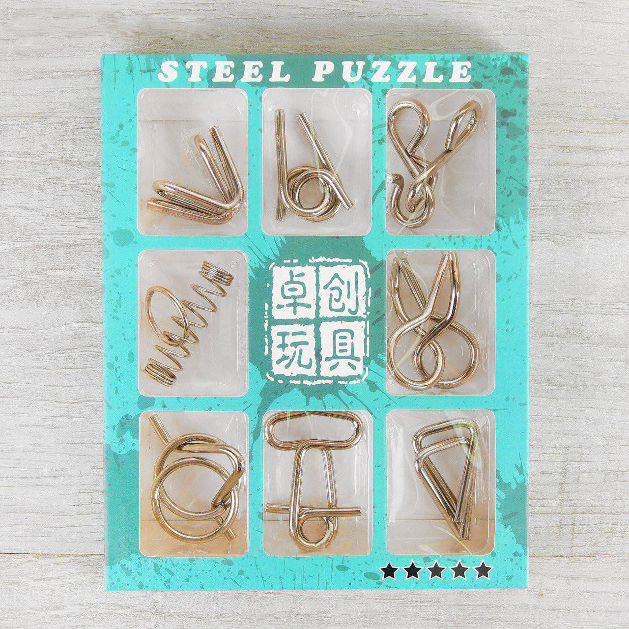 

Головоломки Steel Puzzle 9 Бирюзовый Без бренда